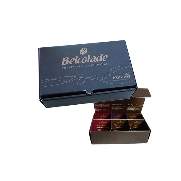 Boite pliante chocolats BELCOLADE